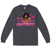 Smoke Breast Cancer Awareness with Afro Woman Long Sleeve Tee - texasbilliewilder