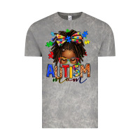 Cloud Rock autism mom afro locs messy bun Vintage Tee - texasbilliewilder