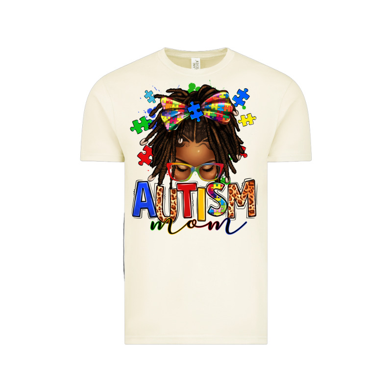 Autism Mom Afro Locs Messy Bun Vintage Tee by texasbilliewilder | Teevron