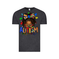 Vintage Black autism mom afro locs messy bun Vintage Tee - texasbilliewilder