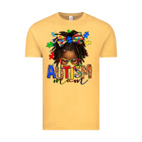 Vintage Mustard autism mom afro locs messy bun Vintage Tee - texasbilliewilder