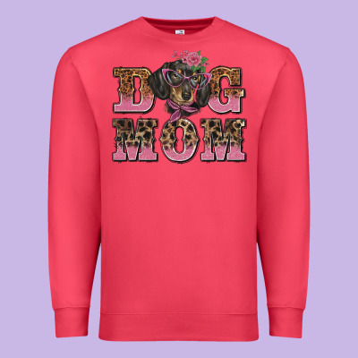 Dog Mom Dachshund Premium Sweatshirt Designed By Barkaloodesign