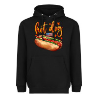 Black hot dog Heavyweight Hoodie - AdoDesignShop
