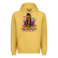 Antique Gold mind the business that pays you afro woman Premium Hoodie - NancyCooperArtShop