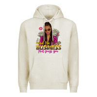 Oatmeal Heather mind the business that pays you afro woman Premium Hoodie - NancyCooperArtShop