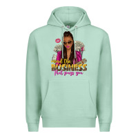Seafoam mind the business that pays you afro woman Premium Hoodie - NancyCooperArtShop