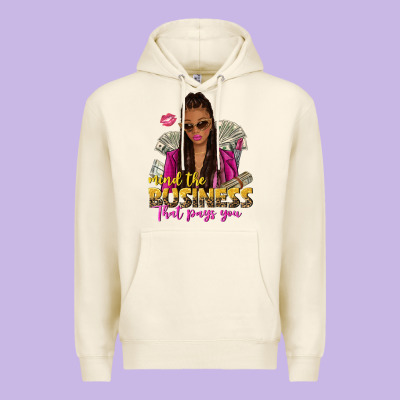 Mind The Business That Pays You Afro Woman Premium Hoodie Designed By Nancycooperartshop