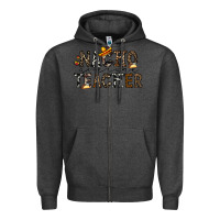 Charcoal Heather nacho averange teacher Zipper Hoodie - CowhideDigitalArt