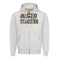 Dove Grey nacho averange teacher Zipper Hoodie - CowhideDigitalArt