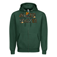 Sports Green nacho averange teacher Zipper Hoodie - CowhideDigitalArt