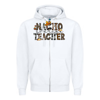 White nacho averange teacher Zipper Hoodie - CowhideDigitalArt