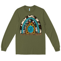 Army Green rainbow sunflower gemstone Long Sleeve Tee - RanaPortraitStore