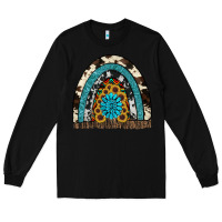 Black rainbow sunflower gemstone Long Sleeve Tee - RanaPortraitStore