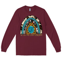 Burgundy rainbow sunflower gemstone Long Sleeve Tee - RanaPortraitStore