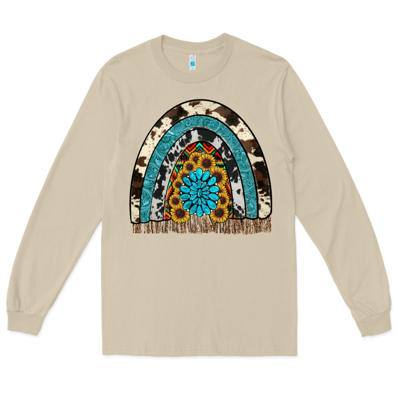 Rainbow Sunflower Gemstone Long Sleeve Tee by RanaPortraitStore | Teevron