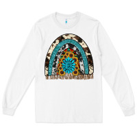 White rainbow sunflower gemstone Long Sleeve Tee - RanaPortraitStore
