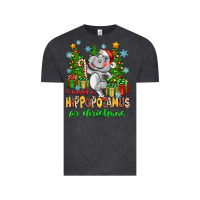 Vintage Black i want a hippopotamus for christmas Vintage Tee - Zillion Design Studio