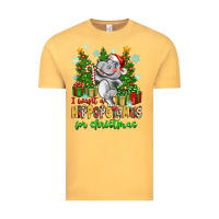 Vintage Mustard i want a hippopotamus for christmas Vintage Tee - Zillion Design Studio