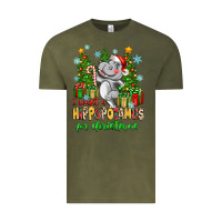 Vintage Olive i want a hippopotamus for christmas Vintage Tee - Zillion Design Studio