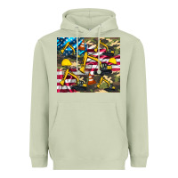 Matcha excavator American flag Heavyweight Hoodie - Artiststas