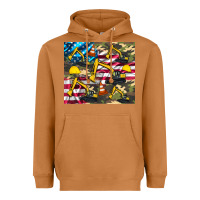 Meerkat excavator American flag Heavyweight Hoodie - Artiststas
