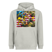 Moon Dust excavator American flag Heavyweight Hoodie - Artiststas