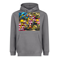 Storm excavator American flag Heavyweight Hoodie - Artiststas