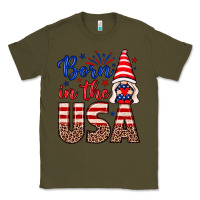 Army Green Born in the USA gnome Classic Tee - Neo Western