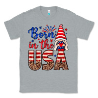Heather Grey Born in the USA gnome Classic Tee - Neo Western