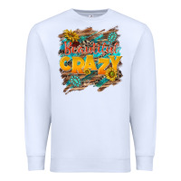 White beautiful crazy Premium Sweatshirt - NancyCooperArtShop