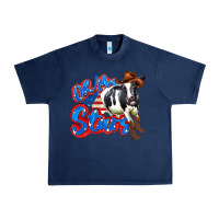 Navy oh my stars cow Urban Heavy Tee - Zillion Design Studio