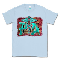 Dusty Blue physician medical symbol assistant nurse background Classic Tee - BarkalooDesign