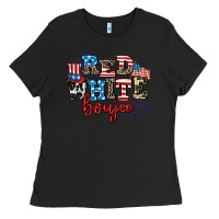Black Red whıte boujee Ladies Tee - AdoDesignShop