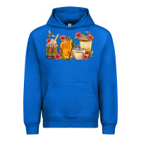 Cobalt Honey And Bee With Flower Coffee Cup Urban Hoodie - BundleAndBundleShop