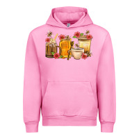 Fuchsia Pink Honey And Bee With Flower Coffee Cup Urban Hoodie - BundleAndBundleShop