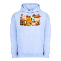 Pigment Grape Ice Honey And Bee With Flower Coffee Cup Urban Hoodie - BundleAndBundleShop