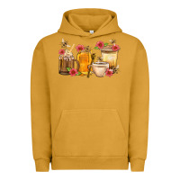 Pigment Peanut Butter Honey And Bee With Flower Coffee Cup Urban Hoodie - BundleAndBundleShop