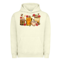 Pigment Pistachio Honey And Bee With Flower Coffee Cup Urban Hoodie - BundleAndBundleShop