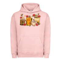Pigment Salmon Honey And Bee With Flower Coffee Cup Urban Hoodie - BundleAndBundleShop