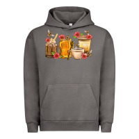 Pigment Tornado Honey And Bee With Flower Coffee Cup Urban Hoodie - BundleAndBundleShop