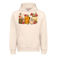Sandshell Honey And Bee With Flower Coffee Cup Urban Hoodie - BundleAndBundleShop