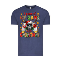 Vintage Denim i paused my game for christmas Vintage Tee - Zillion Design Studio