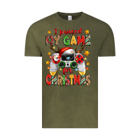 Vintage Olive i paused my game for christmas Vintage Tee - Zillion Design Studio