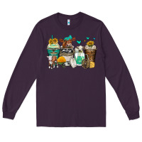 Plum cows coffee cups Long Sleeve Tee - Zillion Design Studio