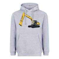 Heather Grey excavator Heavyweight Hoodie - Artiststas