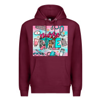 Burgundy nurse life Premium Hoodie - NancyCooperArtShop