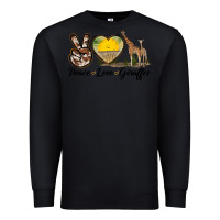 Black Peace Love Giraffes Premium Sweatshirt - LillyAllenDesigns