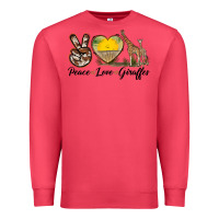 Cardinal Peace Love Giraffes Premium Sweatshirt - LillyAllenDesigns