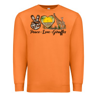 Carrot Peace Love Giraffes Premium Sweatshirt - LillyAllenDesigns
