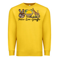 Lemon Peace Love Giraffes Premium Sweatshirt - LillyAllenDesigns
